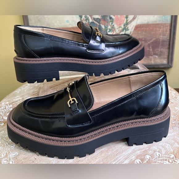 EUC Sam Edelman “Laurs” Platform Loafer in Black Patent Leather Size 9 - Picture 8 of 16